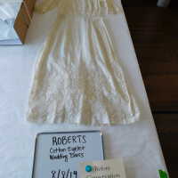          Client: Roberts. Item: Edwardian Cotton Eyelet Wedding Dress picture number 1
