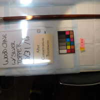 Wood Cane with Silver Topper - Image 2