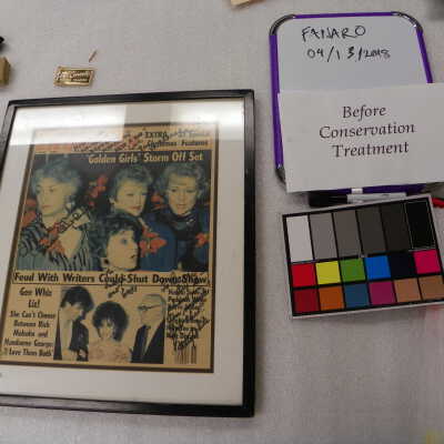 Golden Girls signed newspaper clipping