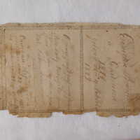          Before treatment; The second loose leaf with tears and broken edge (front side)
