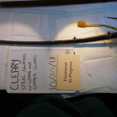Steel Sword with Sheath and Copper Guard (corncob tassel)