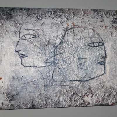 Impasto Painting with Two Faces