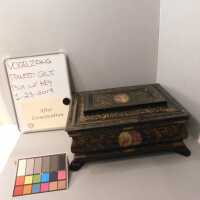          Medieval Painted Gilt Box with Key picture number 18
