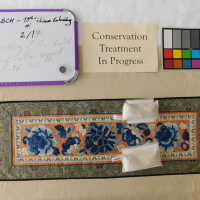          Chinese Imperial Court Sleeve - Embroidered Blue Flowers picture number 12

