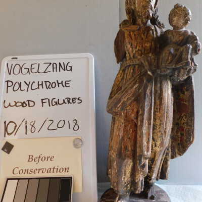 Santos Polychrome Wood Figures