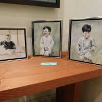 3 Framed Paintings of Boys