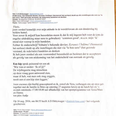 2016–08-16 Mail-wisseling tussen Floris en zijn vader Aadje.