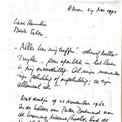 1993-11-24 Brief van ADD aan Hannelies Kruijff.