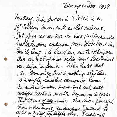 1998-12-12 Brief aan Beste Ouders
