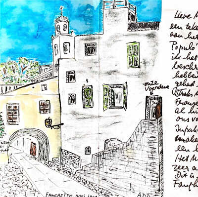 2009-07-02 Brief v. ADD en kaart uit Italia aan moeder.