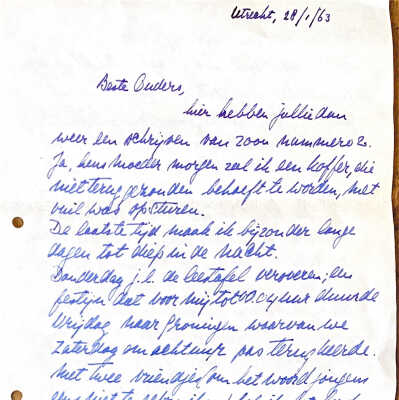 1963-01-28 Brief van ‘eerste jaars USC’ aan ouders