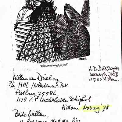 1998-11-29 Brief aan Willem. Van Driel