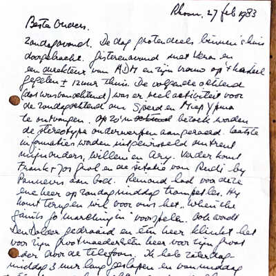 1983-02-27 Brief ADD vanuit Rhoon ook over Reinoud en Floris.
