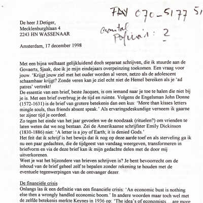 1998-12-17 Brief aan Jack Detiger, CEO v. Vitol.