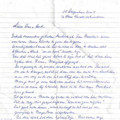 2005-08-15 Brief van vader Ab over malheur van moeder.