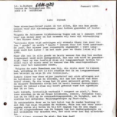 1890-01-02 Vraag naar betekenis van het Javaanse Lali Djiwo in het Nederlands vertaald vergeet uw ziel?