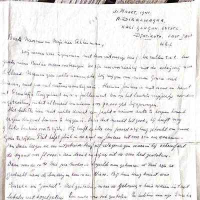 1941-03-31 Brief aan mr and mrs Akkerman co Royal Netherlands Gov. in London