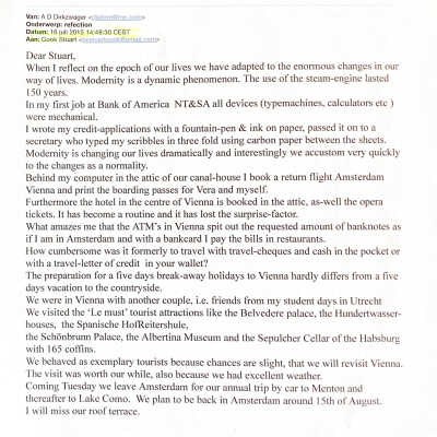 Letter to Stuart Cook