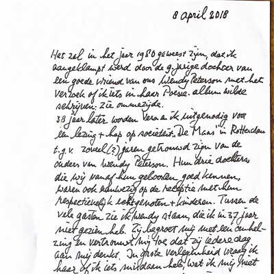2018-04-08 Gedichtje in het poesie-album van Wendy Peterson.