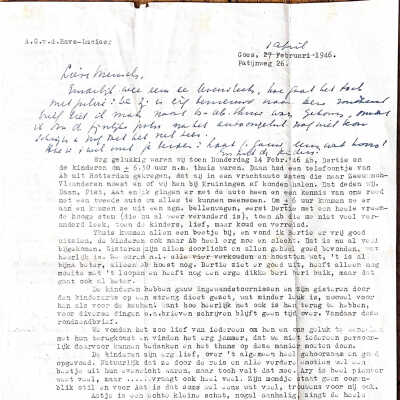 Rondschrijfbrief v. Gonne d.d. 1 april 1946