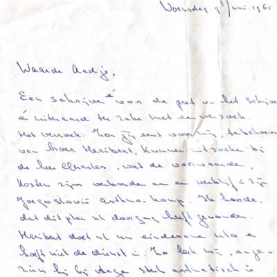 Brief van Jan Jacob Zandberg