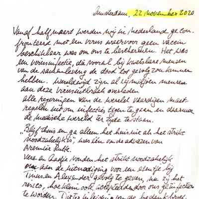 2020-11-22 Brief om Tinus en Alexander te bedanken voor het voortreflijk diner gekookt door Tinus.