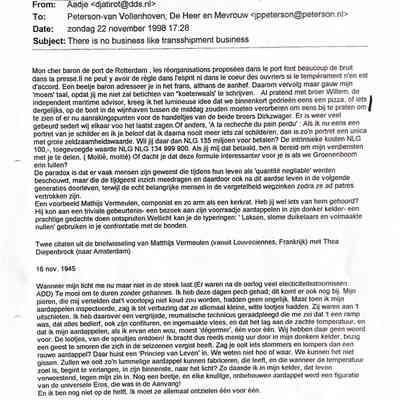 1998-11-22 email aan Jan peter Peterson.