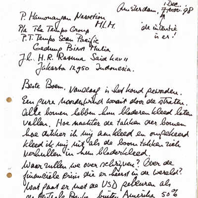 1998-12-01 Brief aan Boem Nasoetion.