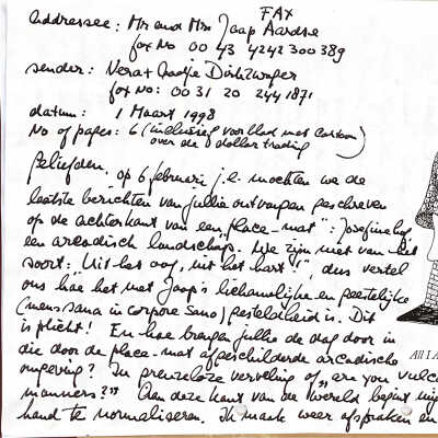1988-03-01 Fax aan Jaap en Leny Aardse.