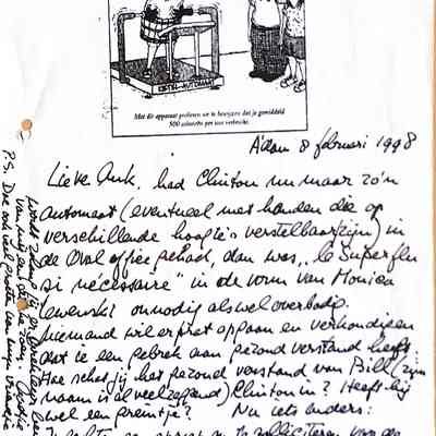 1998-02-08 Brief aan lieve Ank v. Weeze