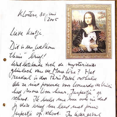 2005-06-30 Brief aan Kootje Hunger, "la Grande Dame" van Pianello.