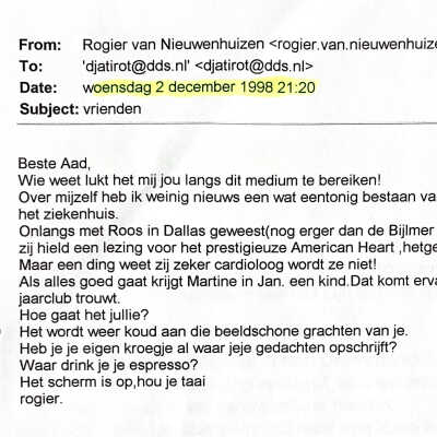 1998-12-02 Mail van Rogier v. Nieuwenhuizen.