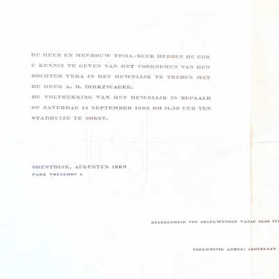 1969-09-13 Huwelijksannonce van ouders van V &A