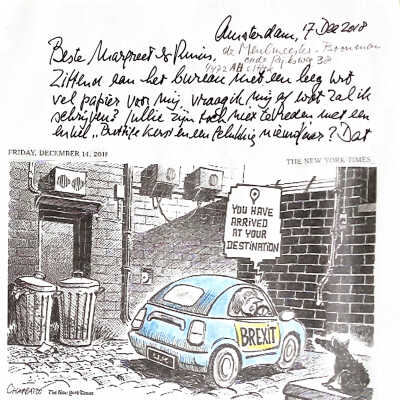 2018-12-17 Brief aan Margreet en Rinus de Meulmeester over BREXIT.