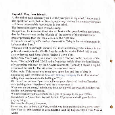 2017-12-30 Mail van ADD aan Faysal & May el Khalil.