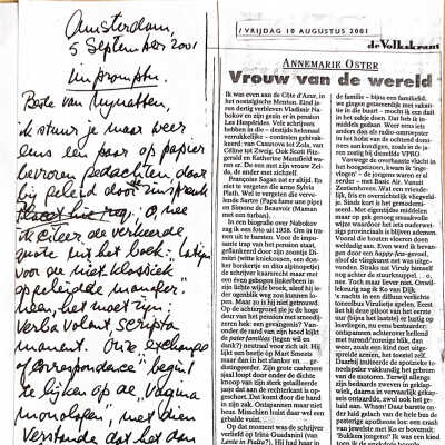 2001-09-05 Brief aan Rogier v. Nieuwenhuizen alias v. Nijnatten