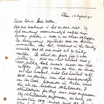 1995-08-13 Brief ADD aan Sonia & Willem v. Lynden.