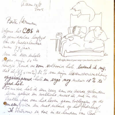 Brief d.d. 14-08 2005 aan Herman van Veen