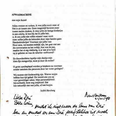 1998-01-21 Brief na mijn operatie aan Andrea, secretaresse en collega v.d. Lloyds Bank.