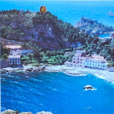 1995-07-28 Prentbriefkaart van Eelco en Hannelies Kruijff vanuit Taormina, Siclie.
