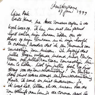1999-06-27 Brief aan Ank en Hans Gualterie v. Weezel.