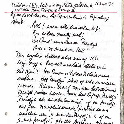 1996-11-12 Brief ADD bestemd later gelezen te worden door R + F