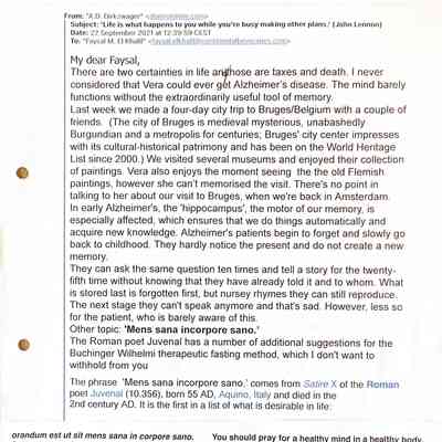 2021-09-22 Mail aan FaysalEl Khalil.