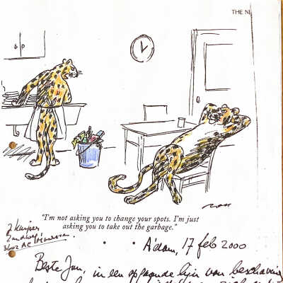 2000-02-17 Brief aan Jan Kuiper apotheker getrouwd met Astrid.