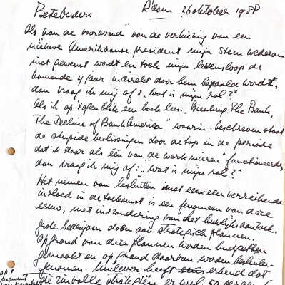 1988-10-26 Brief aan Beste Ouders. over o.a. performance v.d. Lloyds Bank.