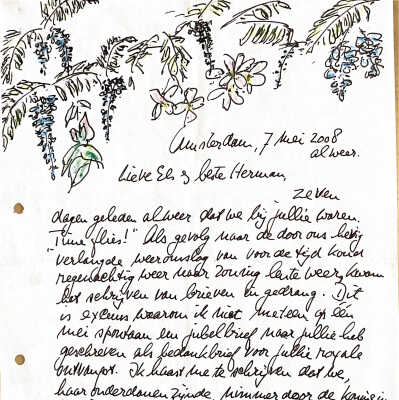 Bedank brief Els & Herman van Veen