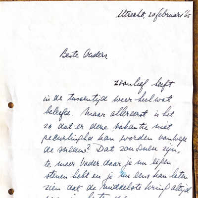 Brief d.d. 20 februari 1965 aan Ouders in Klosters