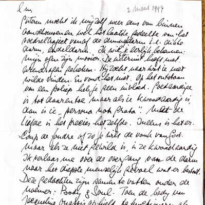 1997-03-02 Brief aan Em de Vries v.d. Blink over de vergankelijkheid van het leven.