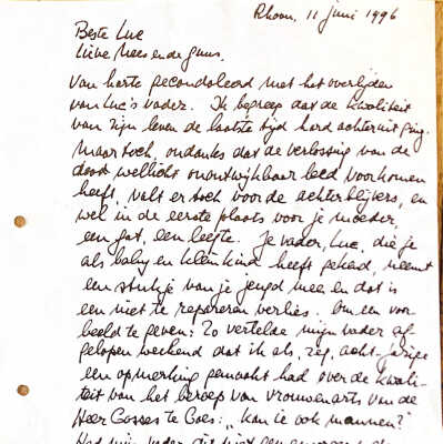 1996-06-11 Condoleance-brief aan Luuc & Nees Duin.