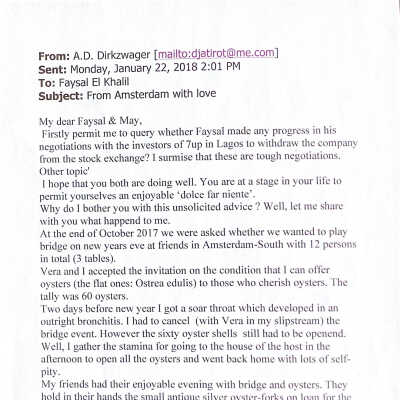 2018-01-22 Mail ADD aan Faysal el Khalil.